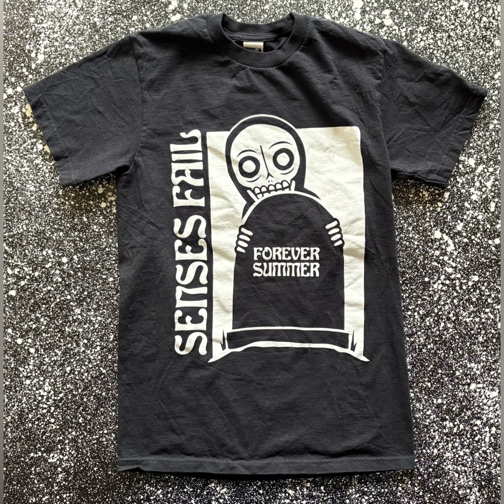 Senses Fail Forever Summer Tour 2018  Band - Concert Tee - Grim Reaper Grave Sm